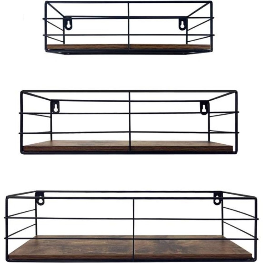 Floating Shelves Wall Mounted Set of 3, Hanging Storage Shelf for Bathroom